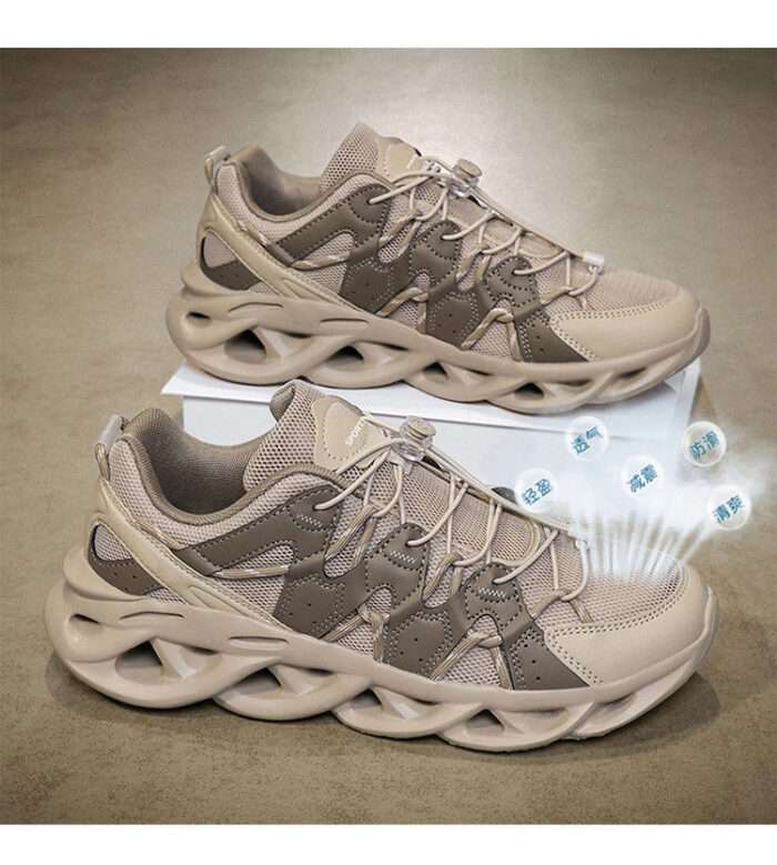 Men's shoes 2025 mesh breathable flying weaving running shoes men's one pedal non-slip sneakers all-match casual shoes - Image 6