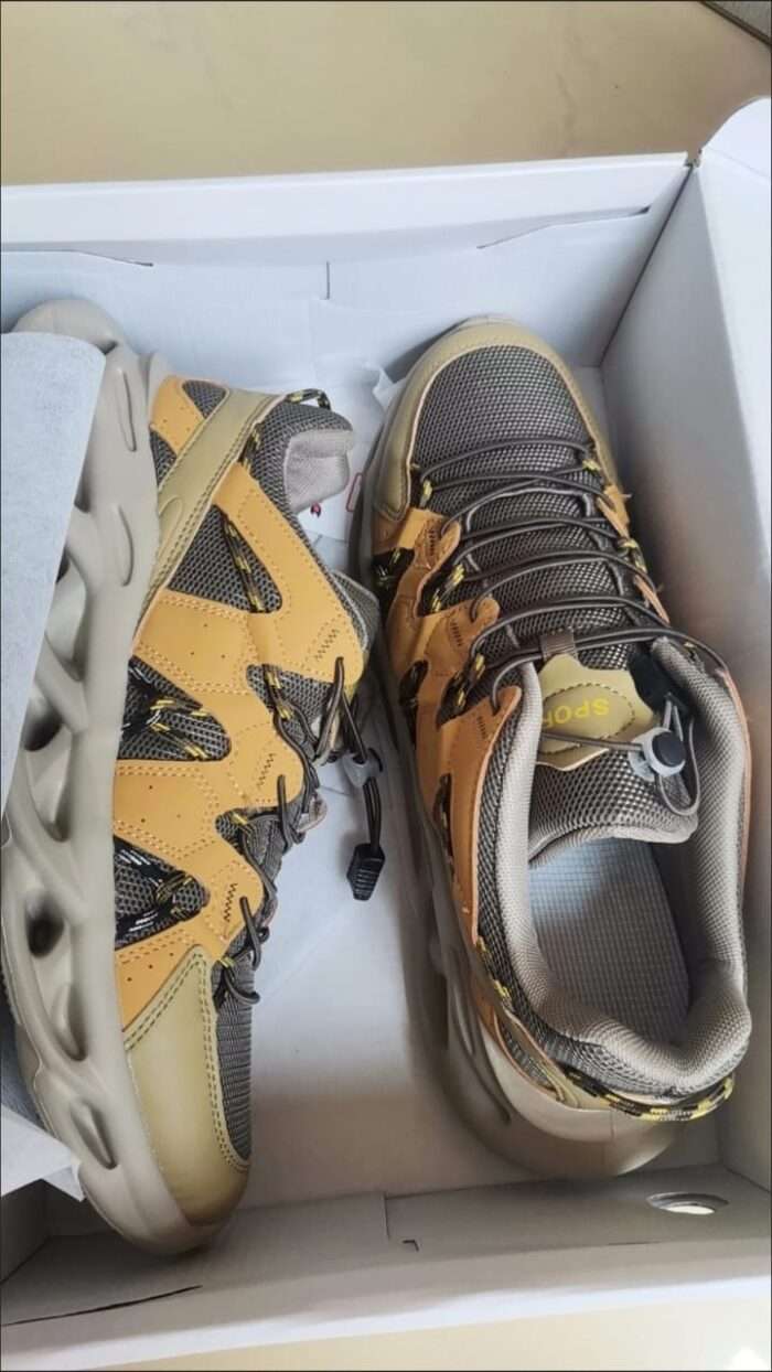 Men's shoes 2025 mesh breathable flying weaving running shoes men's one pedal non-slip sneakers all-match casual shoes - Image 7