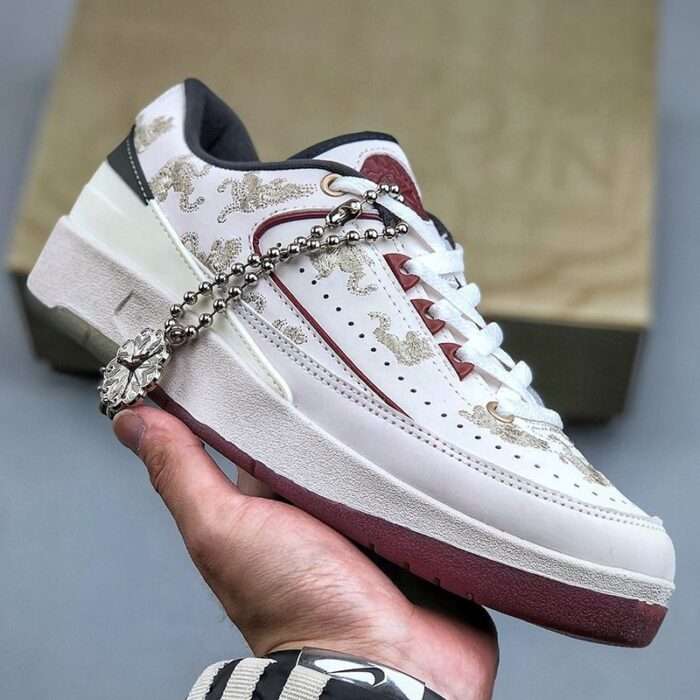 New AJ2 Year of the Dragon Retro shock-absorbing basketball shoes wear-resistant student casual ins style men's and women's high-value trendy sneakers - Image 2