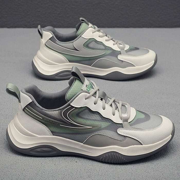 Men's shoes 2025 summer new mesh casual shoes breathable versatile student running shoes shock-absorbing sports shoes - Image 2