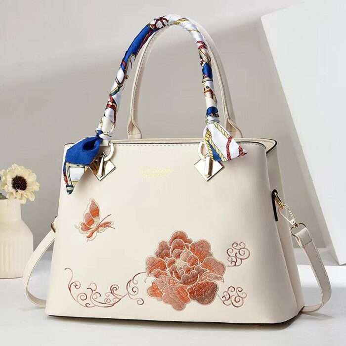 New ladies bag ladiesbag embroidered handbag silk scarf new Chinese style large capacity shoulder messenger bag bags - Image 4