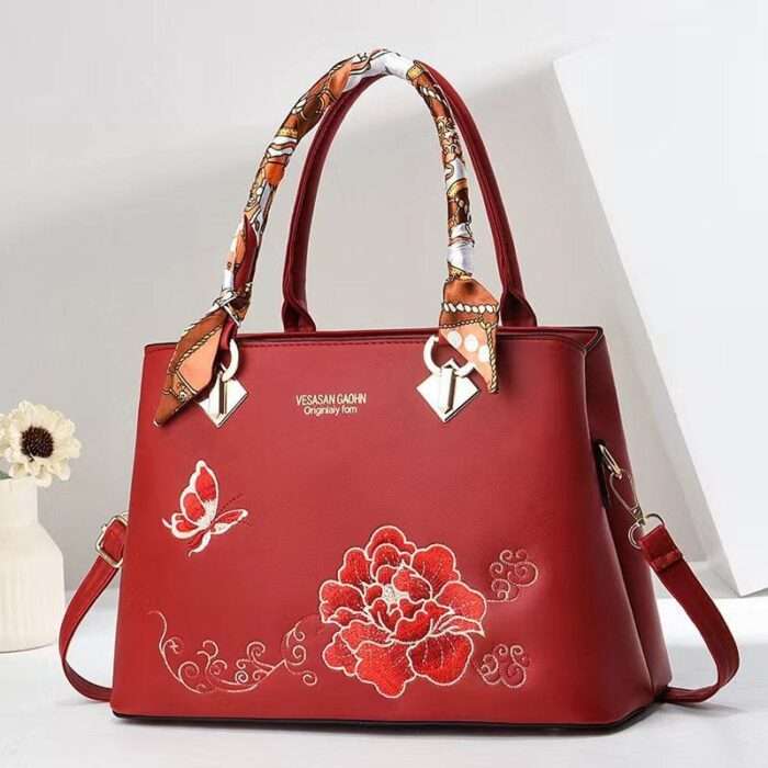 New ladies bag ladiesbag embroidered handbag silk scarf new Chinese style large capacity shoulder messenger bag bags - Image 5