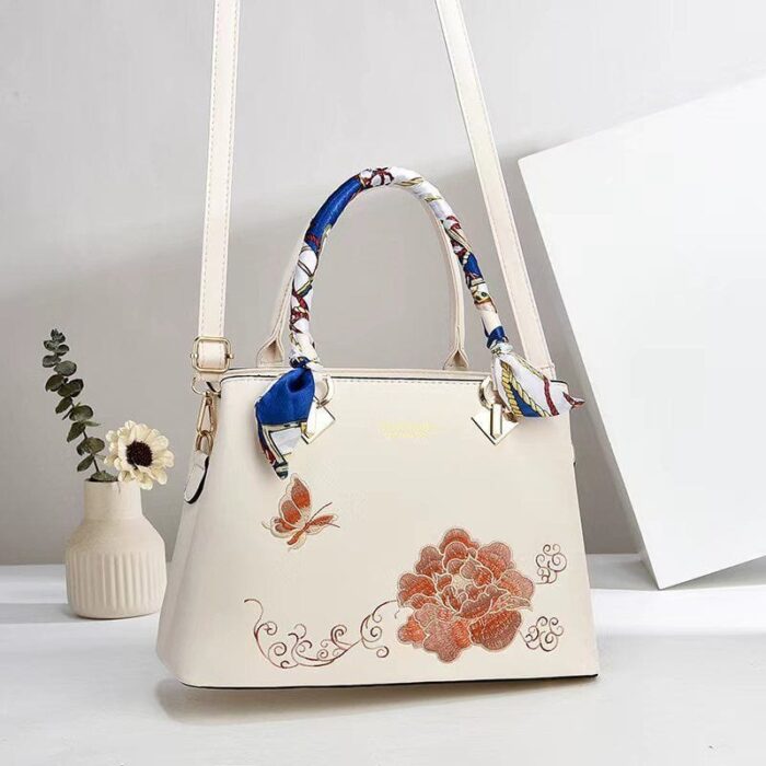 New ladies bag ladiesbag embroidered handbag silk scarf new Chinese style large capacity shoulder messenger bag bags - Image 9