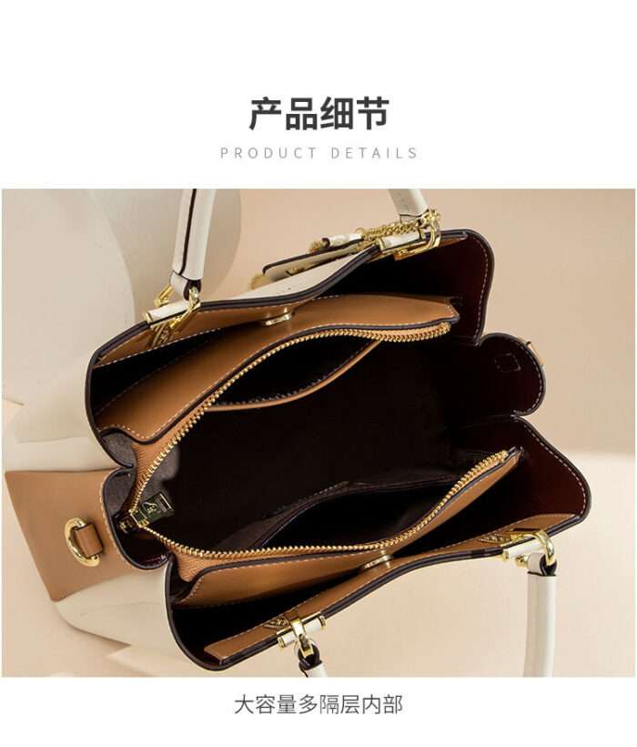 Women's handbags, messenger bags, fashionable high-end genuine leather bags, Chinese Valentine's Day birthday gifts for wife and girlfriend - Image 3