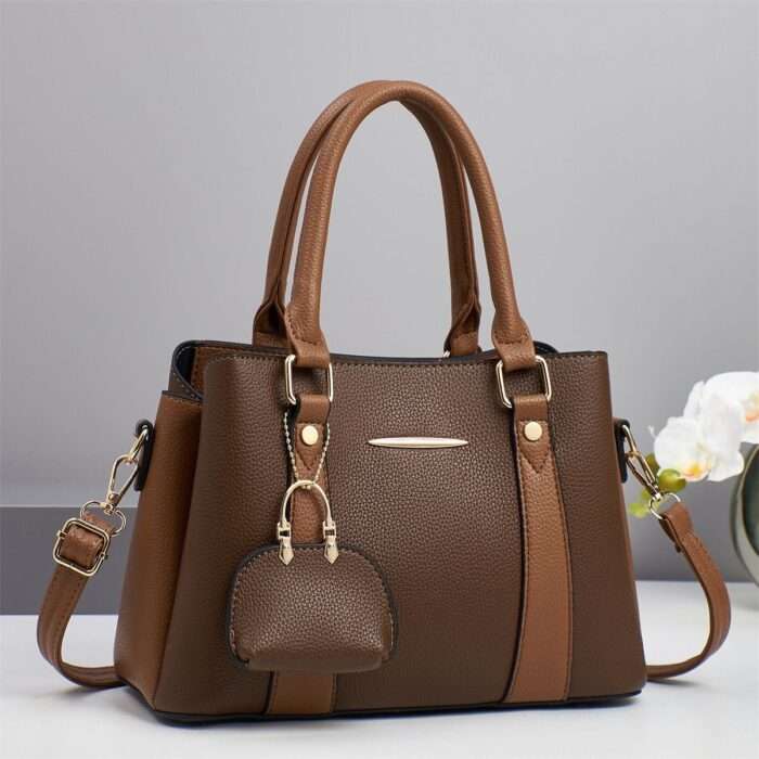 hand bags for Women Shoulder girls female tote leather Mom - Image 3