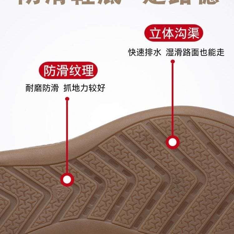 Genuine soft leather mother's sandals for summer wear soft sole non-slip middle-aged and elderly sandals flat large size elderly women's slippers - Image 2