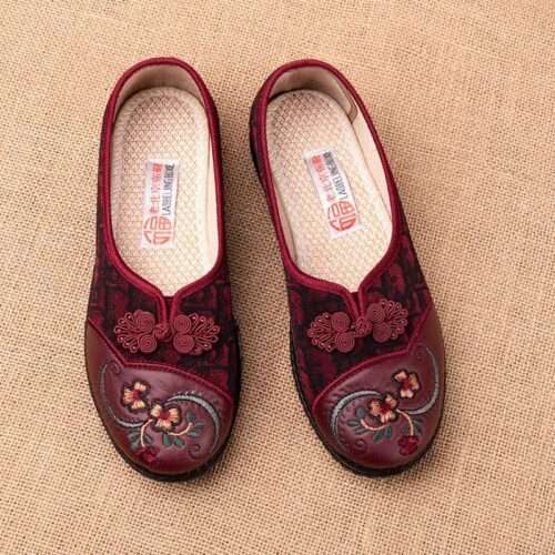Old Beijing cloth shoes female mother leap month shoes comfortable and soft middle-aged and elderly shoes non-slip and wear-resistant elderly breathable shoes