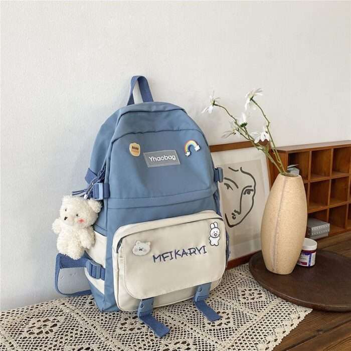 Schoolbag girl ins forest style versatile junior high school student large capacity backpack campus simple high school student backpack