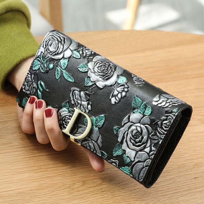 Wallet women 2024 new ladies long genuine leather multi-function multi-card slots cowhide large capacity handbag wallet - Image 3