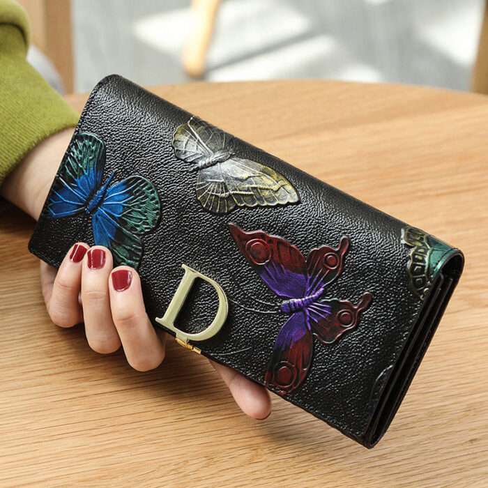 Wallet women 2024 new ladies long genuine leather multi-function multi-card slots cowhide large capacity handbag wallet - Image 4