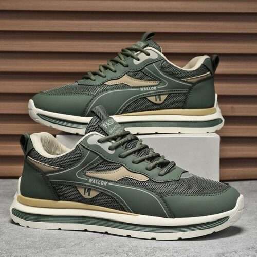 Langsha Spring New Trend 2025 Versatile Fashion Soft-soled Wear-resistant Men's Running Breathable Sports Casual Shoes