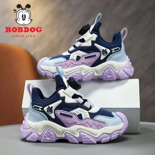 Babudou girls' sneakers leather waterproof 2025 spring and autumn new style fashionable soft bottom non-slip princess children's shoes