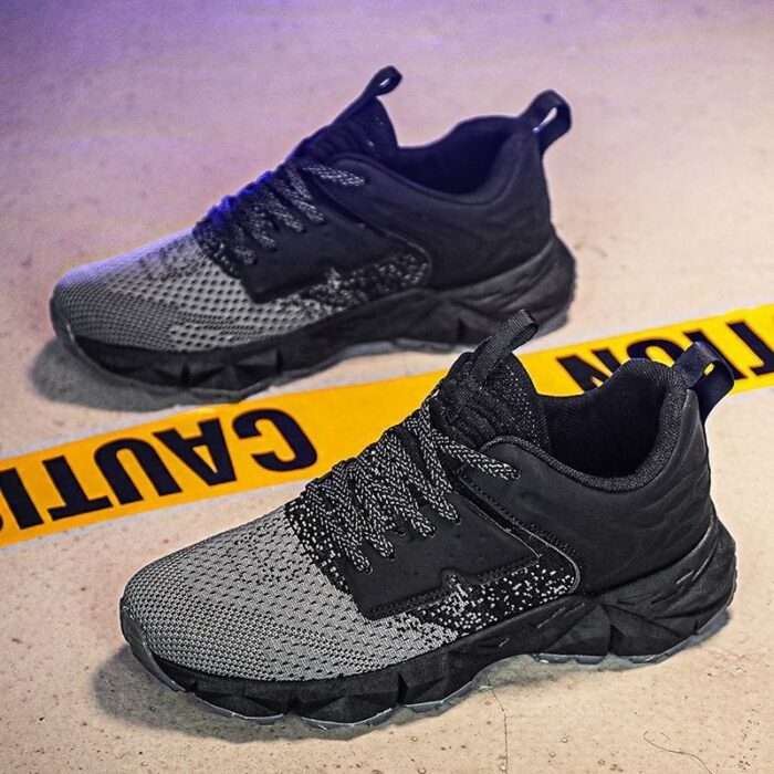 New outdoor shoes for men in autumn, popular all-match breathable sports casual shoes, mesh fly woven wear-resistant travel shoes - Image 2