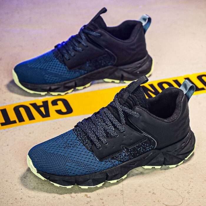 New outdoor shoes for men in autumn, popular all-match breathable sports casual shoes, mesh fly woven wear-resistant travel shoes - Image 3