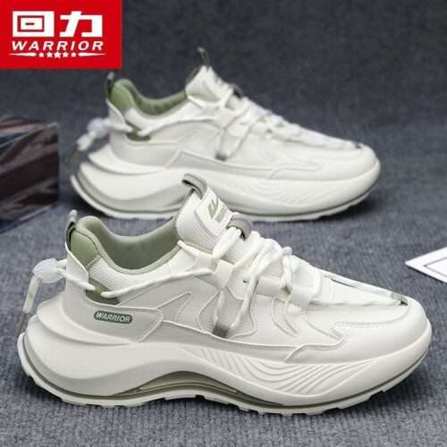 Warrior genuine men's shoes 2025 new autumn breathable mesh shoes lightweight sports casual shoes height-increasing dad shoes men