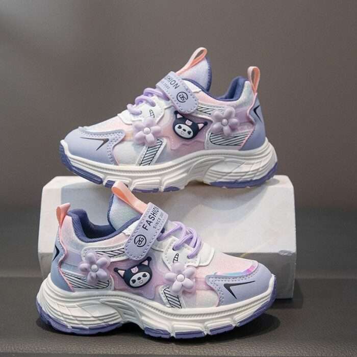 Girls shoes 2025 new spring and autumn children's sports shoes for middle and large children and girls soft sole Coulomi daddy shoes for running - Image 2