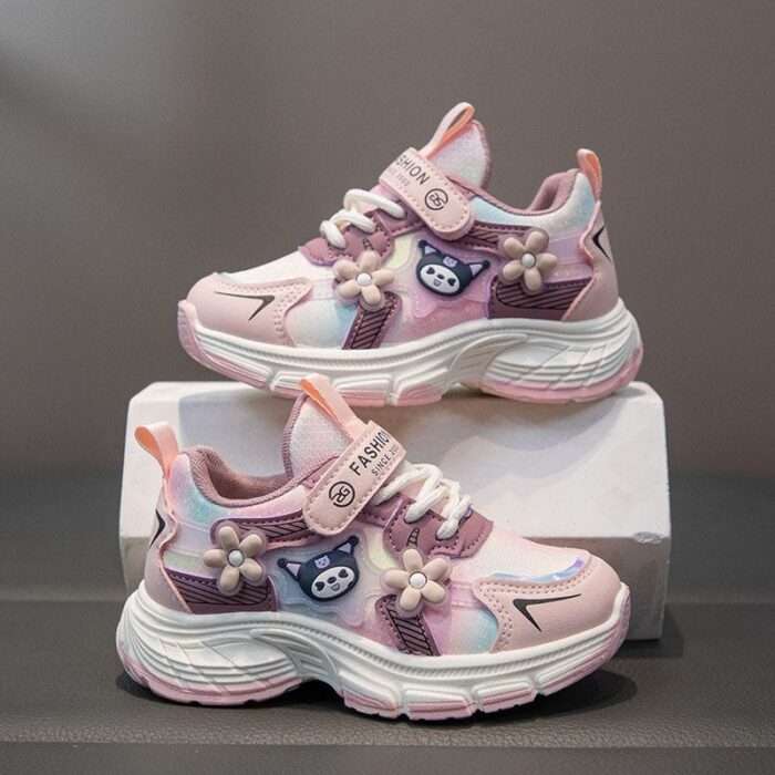 Girls shoes 2025 new spring and autumn children's sports shoes for middle and large children and girls soft sole Coulomi daddy shoes for running - Image 3