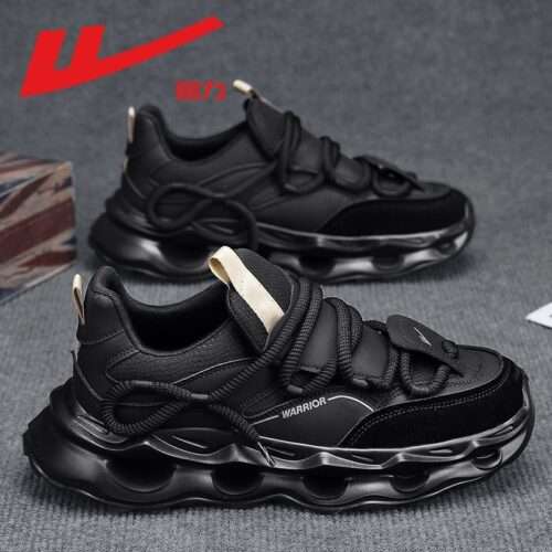 Warrior genuine men's shoes 2025 autumn new style dad shoes all-match breathable mesh shoes height increase sports casual shoes men