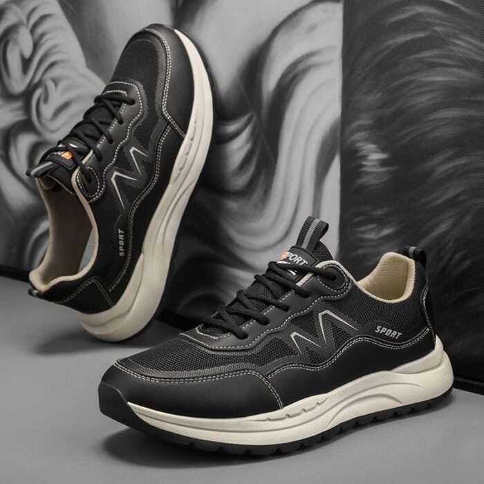 2025 spring trend new mesh breathable non-slip sports casual shoes all-match lightweight thick-soled running Forrest Gump shoes