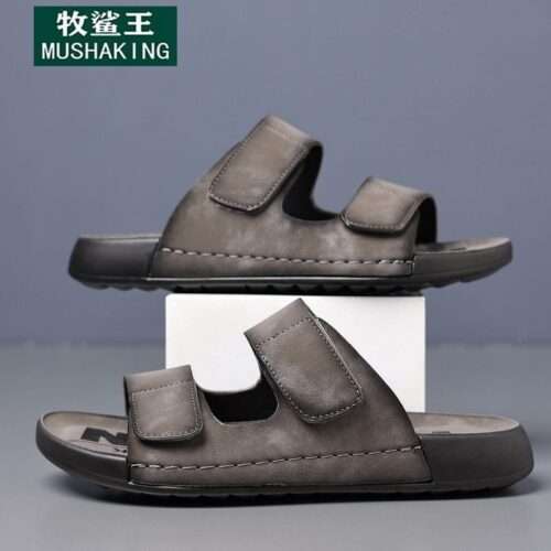 Summer sandals and slippers men's 2025 new soft bottom non-slip toast men's sandals youth beach shoes Birken slippers men