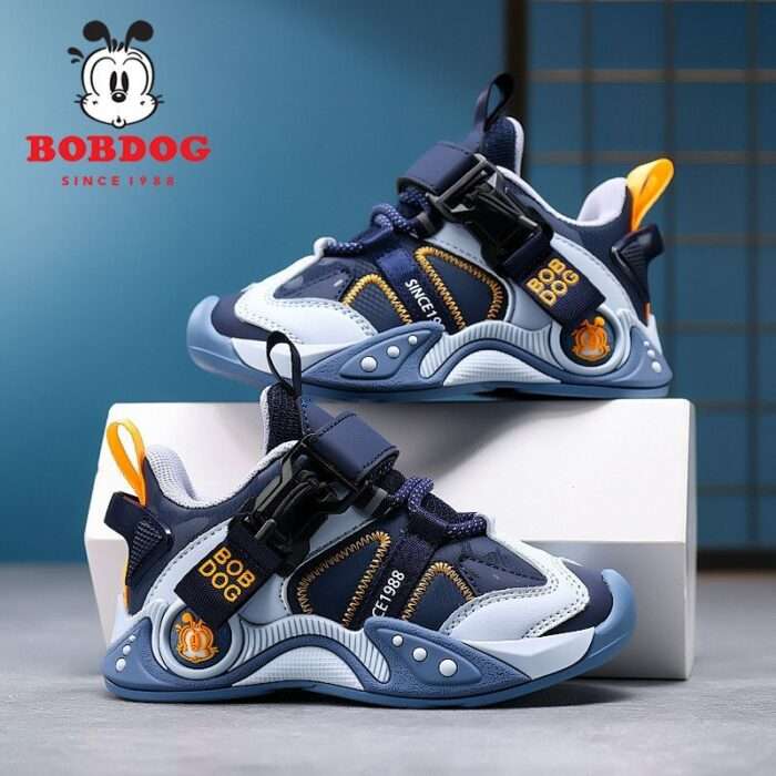 Babudou girls' shoes autumn 2025 new soft bottom non-slip leather surface for children's sports casual shoes waterproof - Image 3