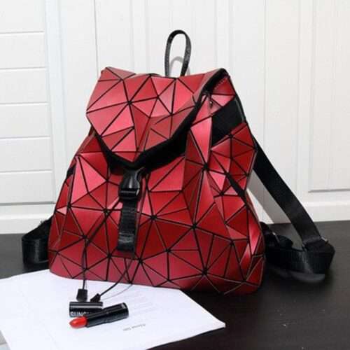 Backpack diamond-shaped men's and women's tide frosted star with the same style 2024 new computer travel bag geometric backpack