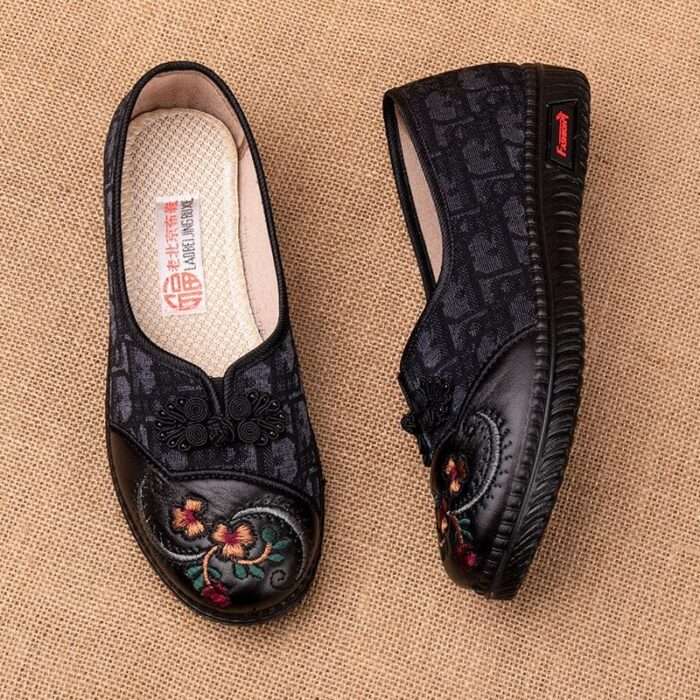Old Beijing cloth shoes female mother leap month shoes comfortable and soft middle-aged and elderly shoes non-slip and wear-resistant elderly breathable shoes - Image 3