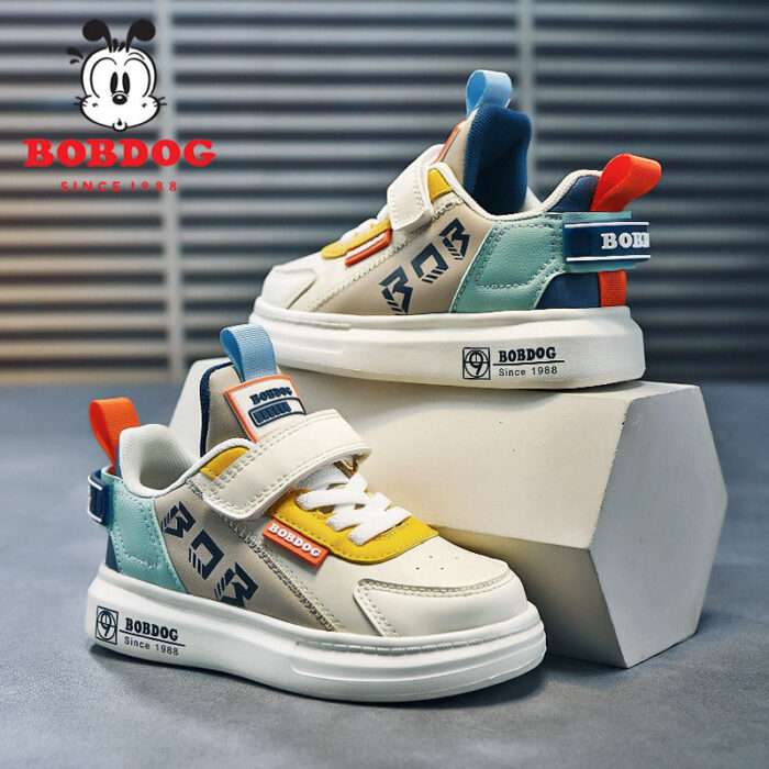Babudou children's shoes girls sports shoes 2025 new spring and autumn leather girls non-slip soft sole versatile sneakers - Image 2