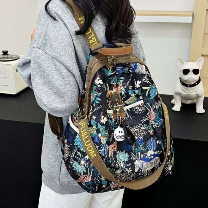 PARK DANCE tide brand authentic large capacity backpack women 2025 new fashion ladies backpack Oxford nylon - Image 2