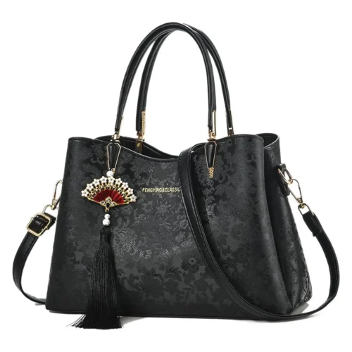 Ladies' handbag, fashionable printed large capacity mother bag, simple commuting shoulder bag