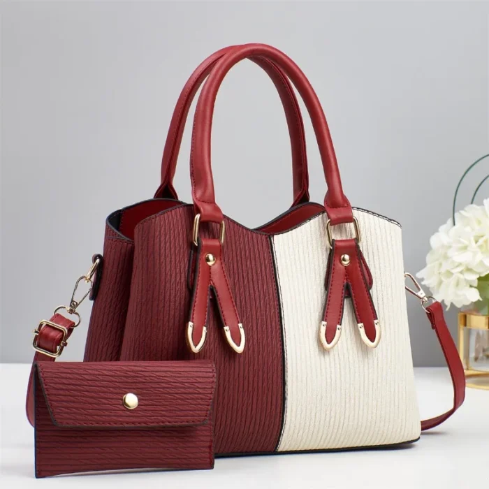 Large Capacity Ladies Shoulder Crossbody Bag Fashion Shopper Totes Quality Vintage Design Women Pu Leather Bucket Handbags - Image 2