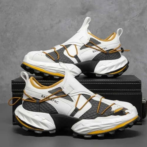 White Orange Original Men's Sneakers Breathable Quality Platform -Shoes Trainers Men Casual Jogging Shoes Men zapatillas hombre*