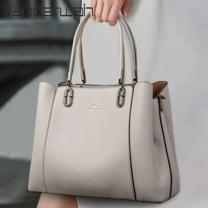 3 Layers Large Capacity Women Tote Bag Soft Leather Luxury Handbags Women Bags Designer Solid Color Crossbody Bag Hand Bags 2025