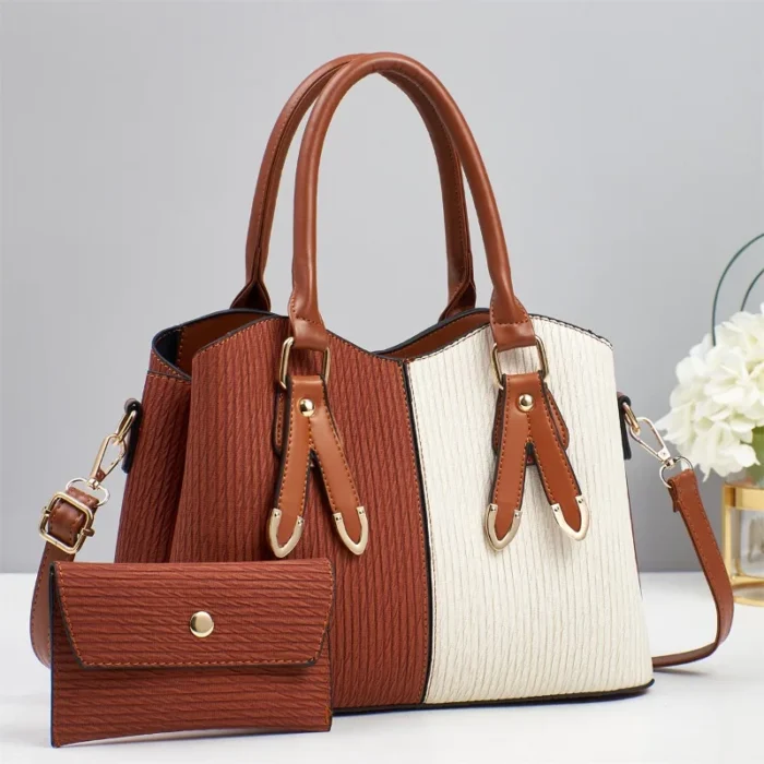 Large Capacity Ladies Shoulder Crossbody Bag Fashion Shopper Totes Quality Vintage Design Women Pu Leather Bucket Handbags - Image 5
