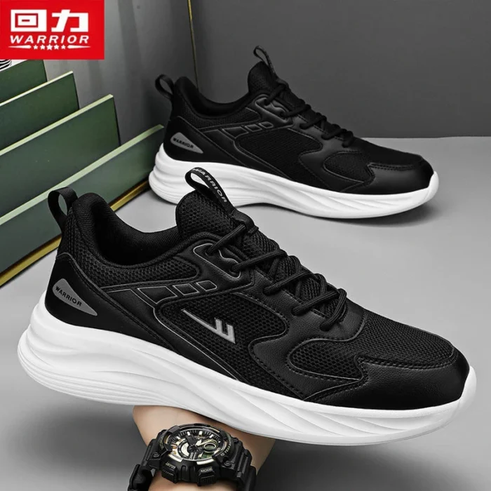 Warrior Men's Shoes Comfortable Spring Running Lightweight Shock-Absorbing Soft Sole Couple Casual Shoes Huili Men Sports Shoes