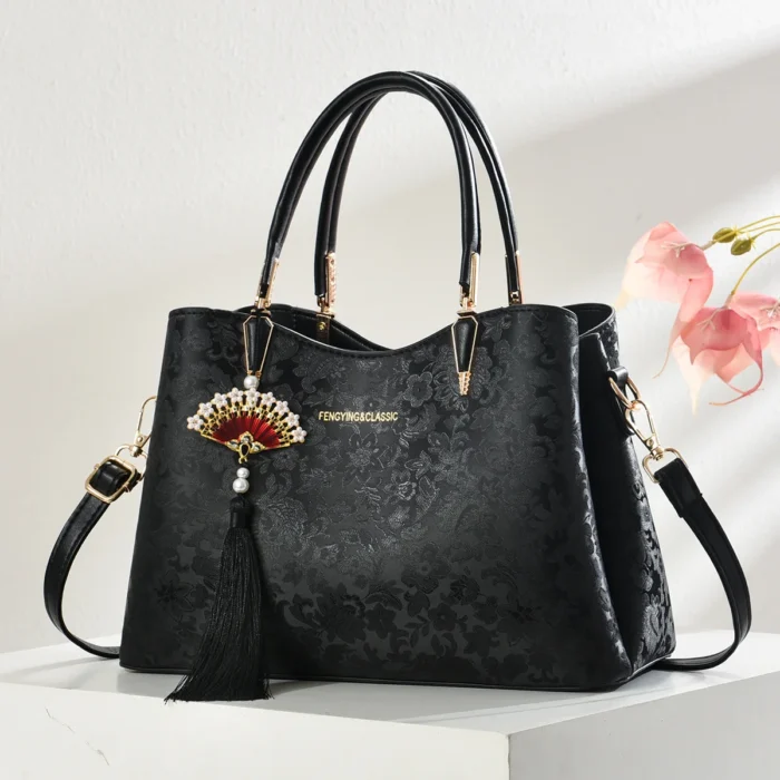 Ladies' handbag, fashionable printed large capacity mother bag, simple commuting shoulder bag - Image 2