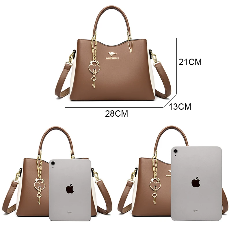 Ladies Quality Leather Shoulder Bags 2023 Luxury Handbags For Womens Designer Fashion Large Capacity Casual Tote Bag Sac A Main - Image 2