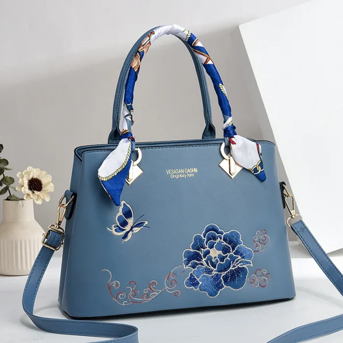 Women Crossbody Bag Fashion Design Large Capacity PU Material Embroidered Single Shoulder Bag Female Crossbody Bags Purse - Image 4
