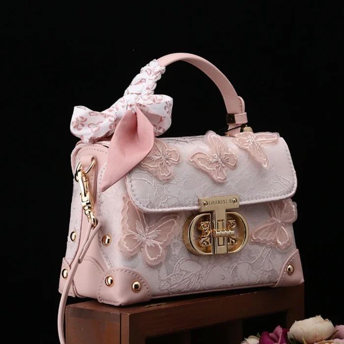 Banquet Bag, Leather Handbag, 2025 New Fashion Bag, Versatile Butterfly Scarf Bag, Single Shoulder Crossbody Bag - Image 3