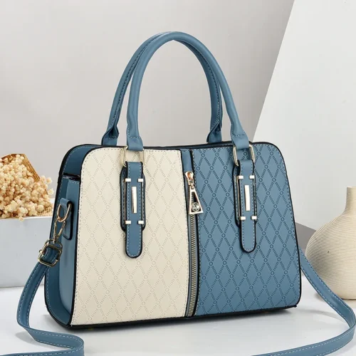 Women's handbag fashionable and atmospheric shoulder messenger bag simple and versatile color matching middle-aged mother bag