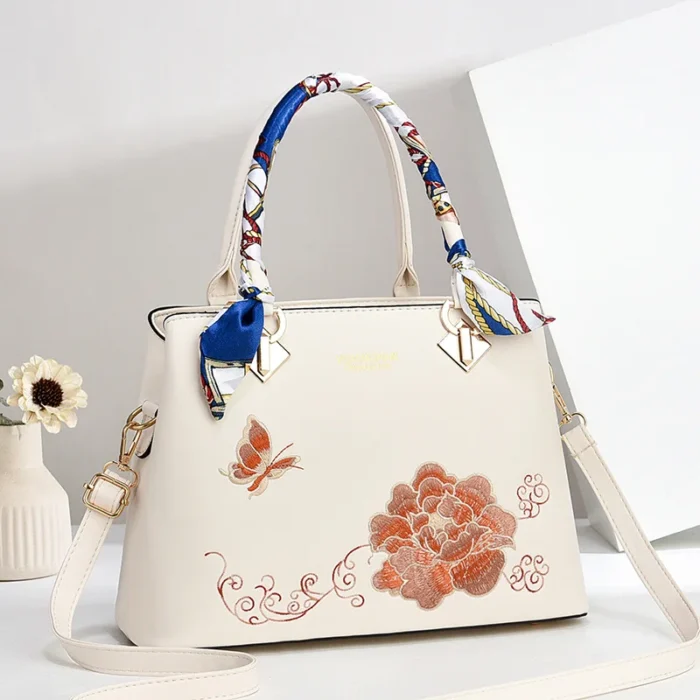 Women Crossbody Bag Fashion Design Large Capacity PU Material Embroidered Single Shoulder Bag Female Crossbody Bags Purse - Image 3