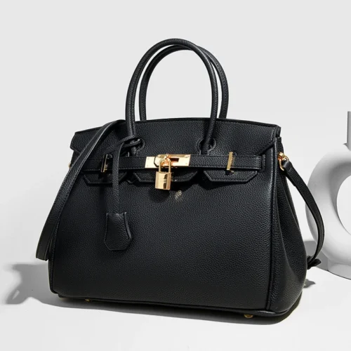 Commuter Essential Luxury Backpack Bag with Solid Color and Leather for Business Leisure Unisex High-End
