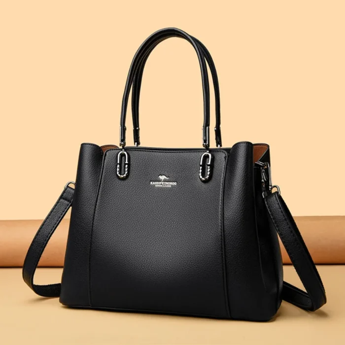 3 Layers Large Capacity Women Tote Bag Soft Leather Luxury Handbags Women Bags Designer Solid Color Crossbody Bag Hand Bags 2025 - Image 2