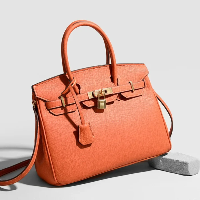 Commuter Essential Luxury Backpack Bag with Solid Color and Leather for Business Leisure Unisex High-End - Image 5