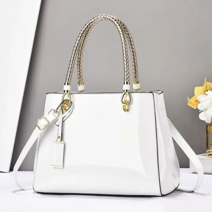 2025 Light Luxury Fashion Lacquer Leather Handbag Large Capacity Ladies Casual Shoulder Crossbody Bag Bright Face Women's Bag - Image 5