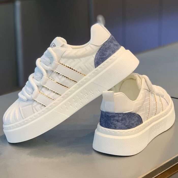men's shoes 2025 new summer soft sole versatile casual sneakers three bars Internet celebrity hot style trendy shoes men - Image 3