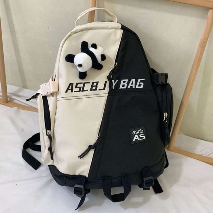 Large capacity ins schoolbag men's Korean version new all-match high school college student backpack Japanese junior high school student backpack women - Image 5
