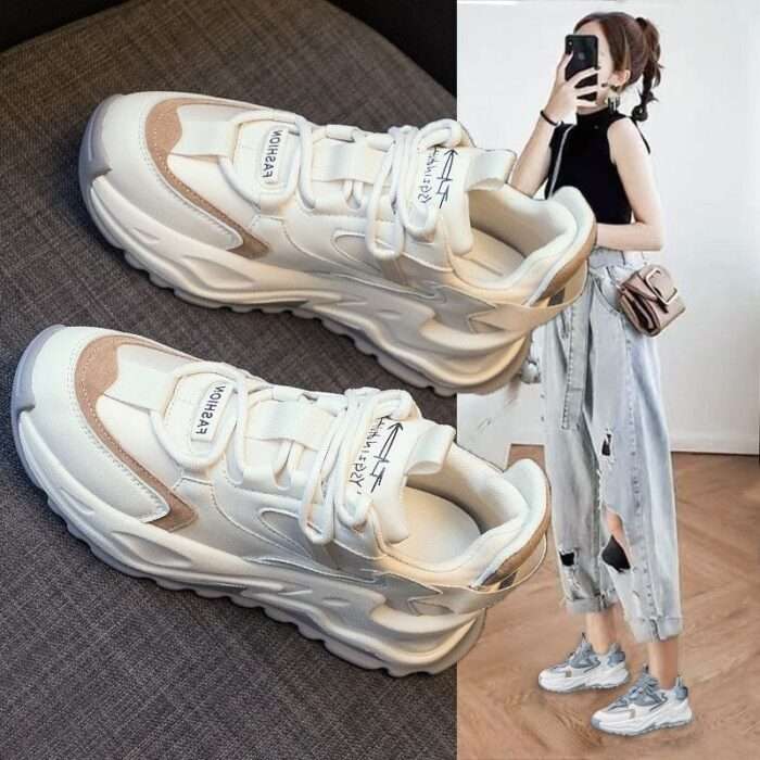 Genuine leather dad shoes women's 2024 spring and summer new ins trend Internet celebrity super hot student Korean version all-match casual sports - Image 2