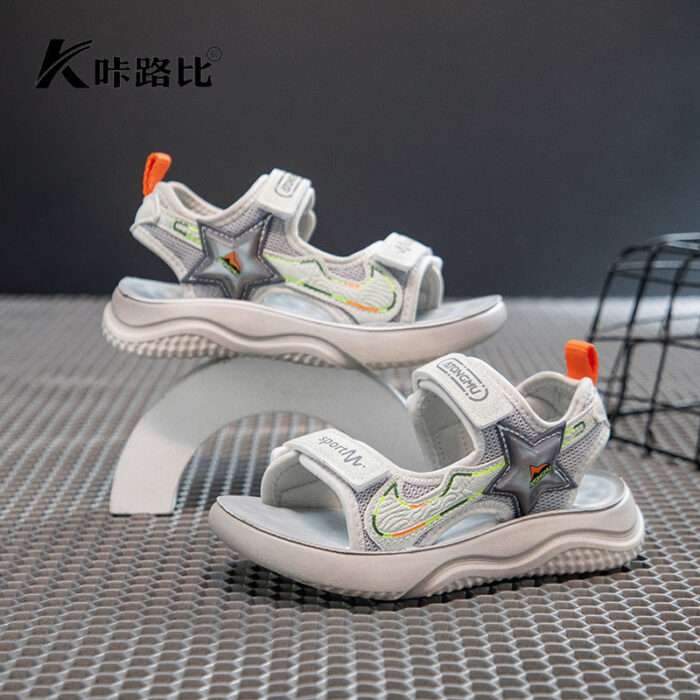 Kalubi 2025 new summer thick-soled children's shoes Velcro breathable youth fashion versatile sandals lightweight trend