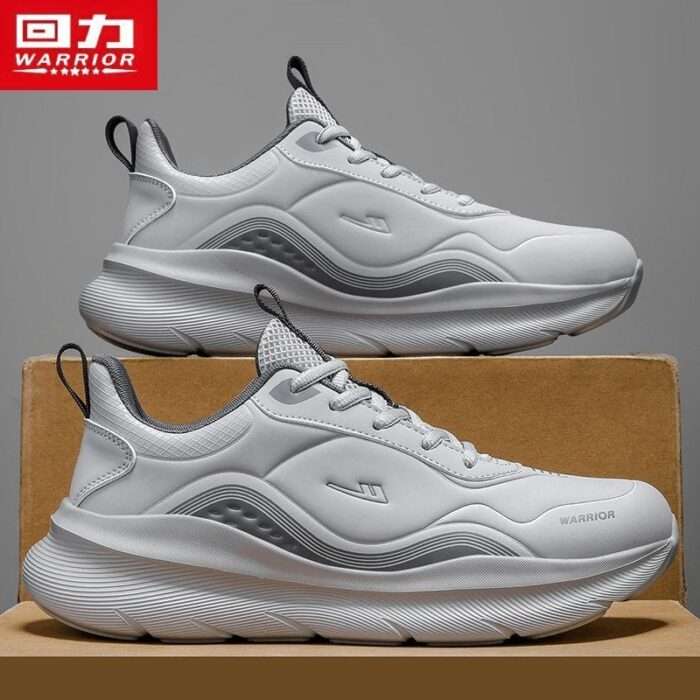 Warrior sports shoes men's 2025 autumn all-match thick-soled trendy youth dad shoes men's non-slip running shoes - Image 2